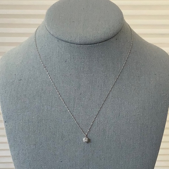 PT850 Platinum Chain and Diamond (.45ct) Pendant Necklace (16in) - Picture 1 of 5